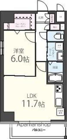UPWARD(1LDK/10階)の間取り写真