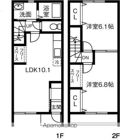 ケーオーグランデ(2LDK)の間取り写真