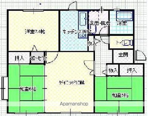 ハーモニー香椎(3LDK/4階)の間取り写真