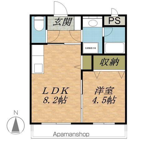グランコートM(1LDK/1階)の間取り写真