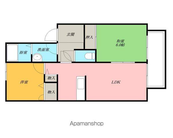 二色の浜グリーンヴィレッジ(2LDK/1階)の間取り写真