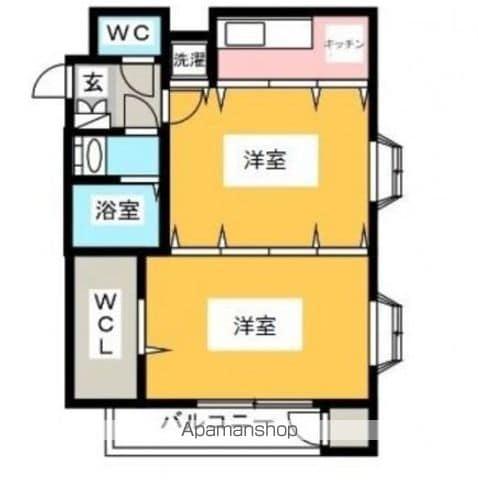 ステイツ博多駅Ⅱ(2K/2階)の間取り写真