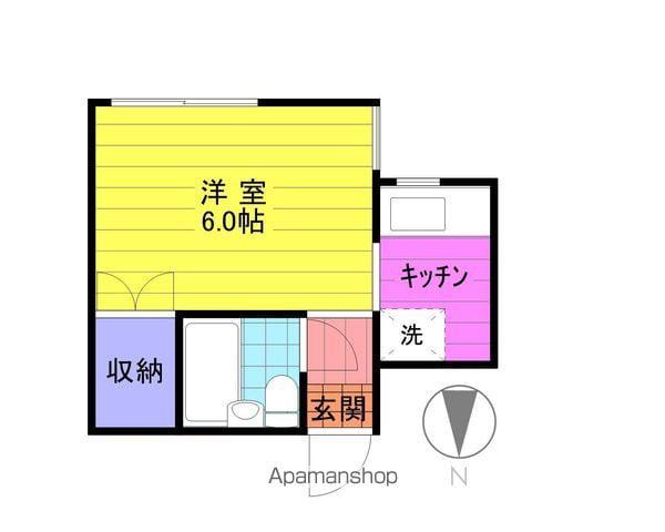 セントラルコテージ(1K/3階)の間取り写真