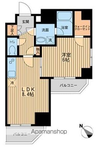 レジディア蒲田Ⅲ(1LDK/4階)の間取り写真