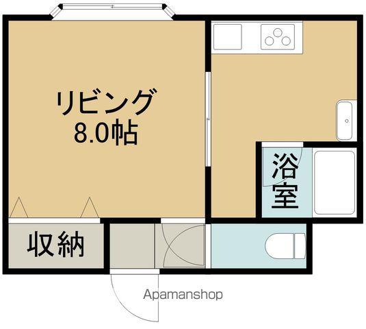 F1COURT(1K/2階)の間取り写真