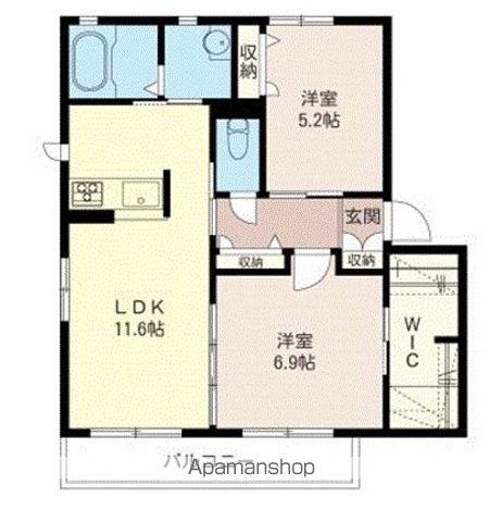 Y・シャトー(2LDK/1階)の間取り写真