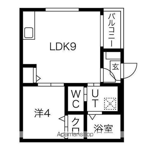 コンフォート(1LDK/1階)の間取り写真