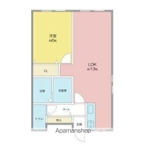 カーサ小幡(1LDK/7階)の間取り写真