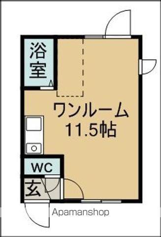 ヘルメス大曲AP(ワンルーム/1階)の間取り写真