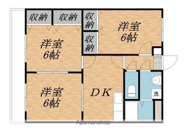 サンフィールド2(3DK/1階)の間取り写真