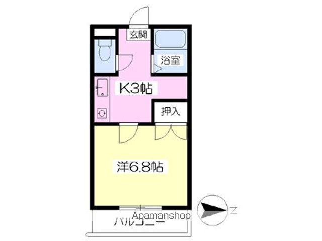 桑原マンション(1K/3階)の間取り写真
