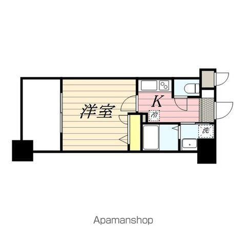 エンクレスト薬院Ⅲ(1K/12階)の間取り写真