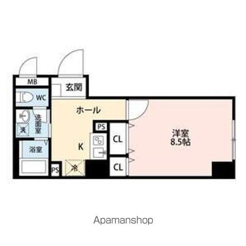 クラウザン徳川(1K/3階)の間取り写真