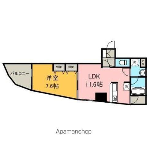 さくら HILLS 富士見(1LDK/11階)の間取り写真
