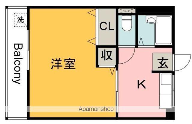 第9ファニー幸(1K/7階)の間取り写真