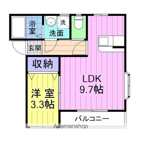 エスポワール(1LDK/2階)の間取り写真