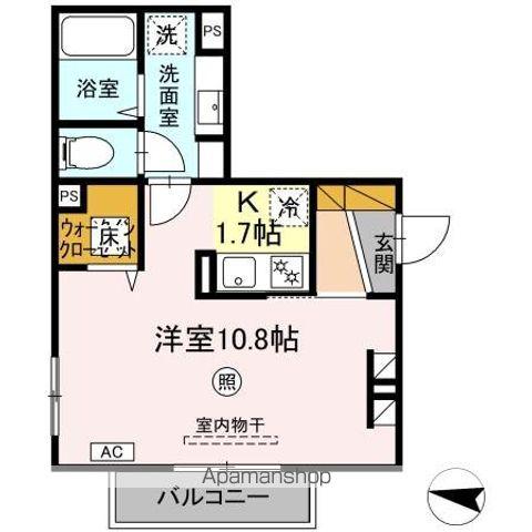 MAISON DE CALME(1K/1階)の間取り写真