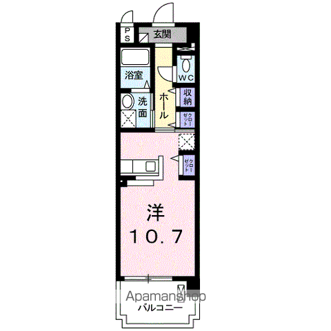 八反丸ビルⅡ(ワンルーム/3階)の間取り写真