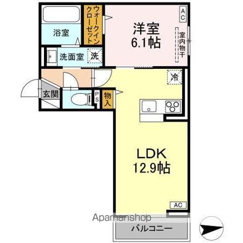 RESUA向中野 D棟(1LDK/3階)の間取り写真