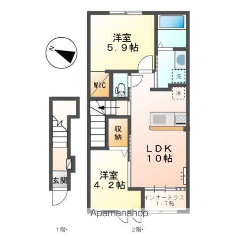 イル・フィオーレ(2LDK/2階)の間取り写真