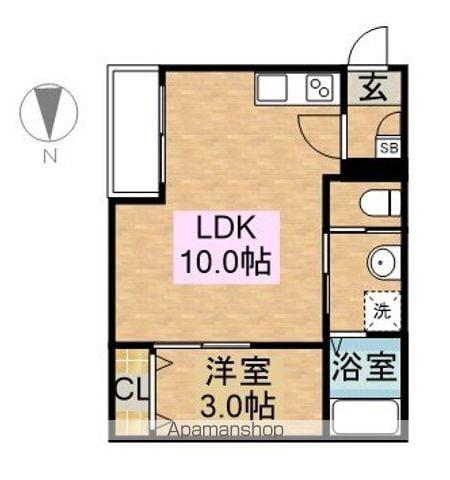WARREN HOSHIZAKI 1(1LDK/3階)の間取り写真