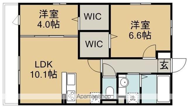 ペイサージュ(2LDK/3階)の間取り写真