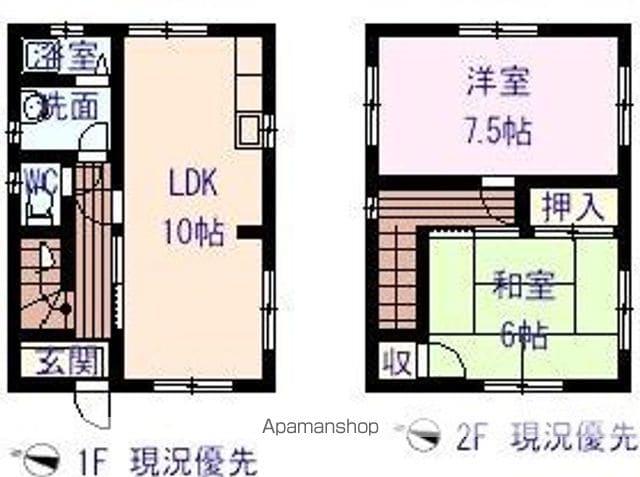 東海道・山陽新幹線 福山駅 徒歩37分 2階建 築36年(2LDK)の間取り写真