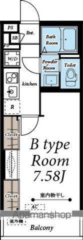 リスブロン北四番丁(1K/3階)の間取り写真
