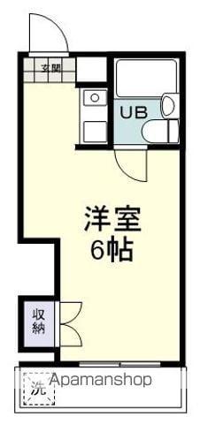 パレシオン音羽(ワンルーム/2階)の間取り写真