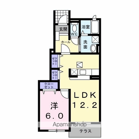 ネオ・シャルム本山(1LDK/1階)の間取り写真