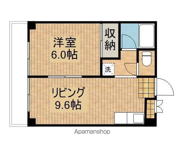 アメニティハイツ本町(1LDK/3階)の間取り写真
