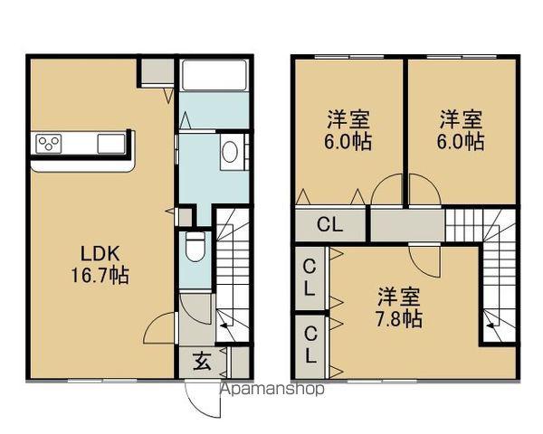 レガーメ北広島壱番館(3LDK)の間取り写真