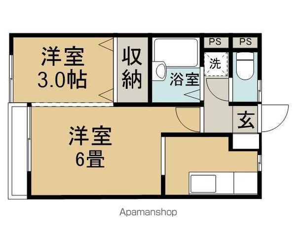グレースヴィラ(1K/1階)の間取り写真