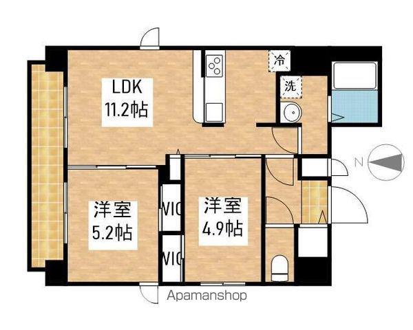 Z・R東別院(2LDK/6階)の間取り写真