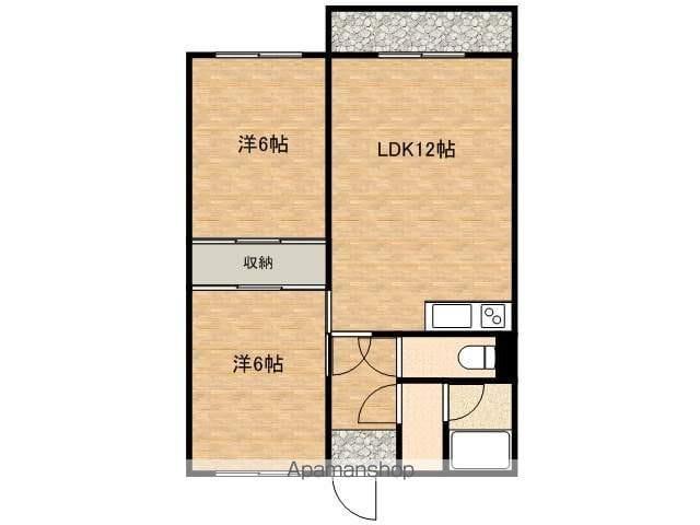 吉川マンション(2LDK/1階)の間取り写真