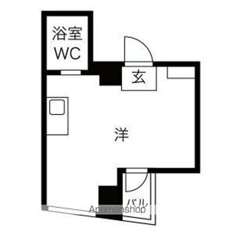 小坂ビル(ワンルーム/6階)の間取り写真