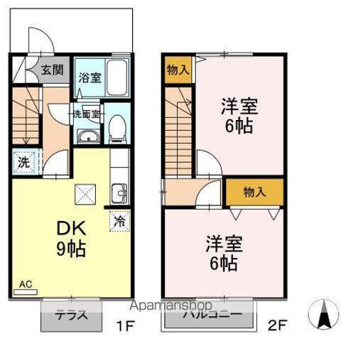 アンステージ(2DK/2階)の間取り写真