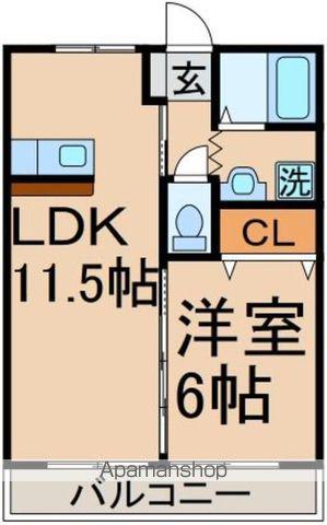 パルステージ秋川(1LDK/2階)の間取り写真