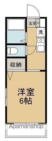 エテール谷田(1K/2階)の間取り写真