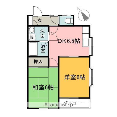 ハイツヤマカワⅢ(2DK/1階)の間取り写真