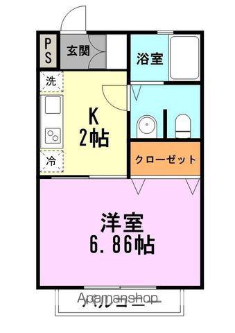 ESTERIAⅠ(1K/1階)の間取り写真