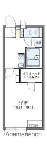 レオネクストアビイロード(1K/1階)の間取り写真