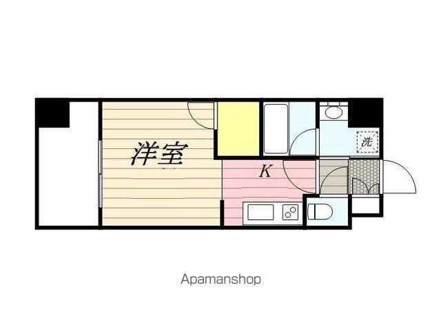 LANDIC K104(ワンルーム/14階)の間取り写真