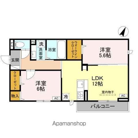 CLASSEUM 幸西 II(2LDK/2階)の間取り写真