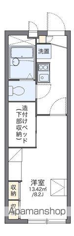 レオパレス粟野名(1K/2階)の間取り写真