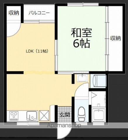 阪和線 紀伊駅 徒歩12分 4階建 築56年(1LDK/1階)の間取り写真