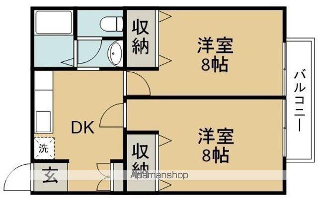 セジュール林(2DK/2階)の間取り写真