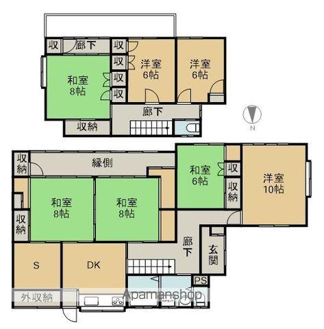 しなの鉄道北しなの 三才駅 徒歩42分 2階建 築49年(7SDK)の間取り写真