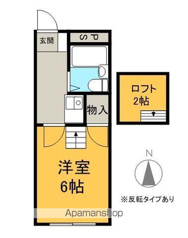 ヴィラ滝沢女鳥羽(1K/2階)の間取り写真