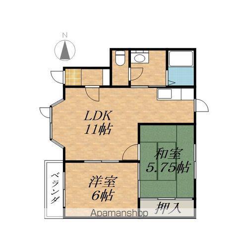 ハイツ久(2LDK/1階)の間取り写真